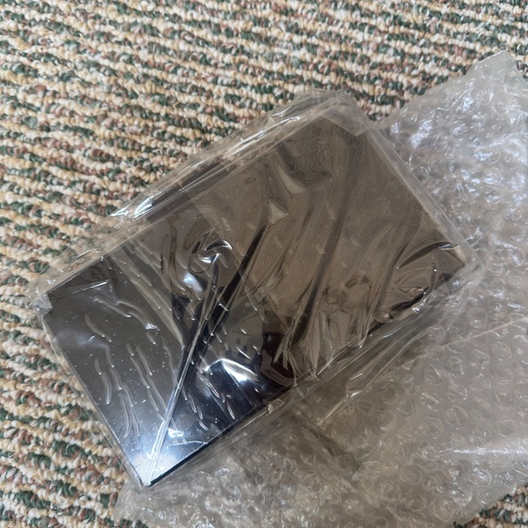 NEW Pink Haley "Cool." Black and Silver Acrylic Clutch - Picture 3 of 3